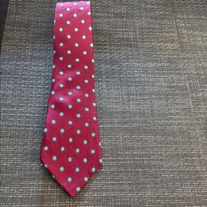 Valente 100% silk Elegant Red Patterned Men's Tie